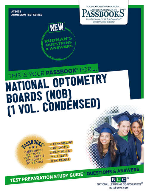 Book cover of NATIONAL OPTOMETRY BOARDS (NOB) (1 VOL.): Passbooks Study Guide (Admission Test Series)