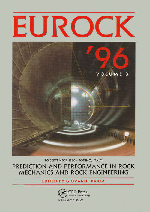 Book cover of Prediction And Performance In Rock Mechanics and Rock Engineering