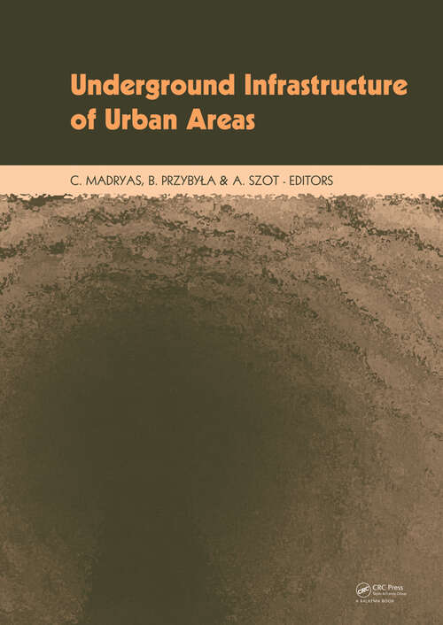 Book cover of Underground Infrastructure of Urban Areas: Book + CD-ROM