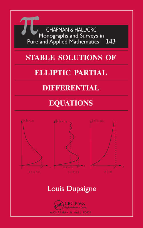 Book cover of Stable Solutions of Elliptic Partial Differential Equations (1)