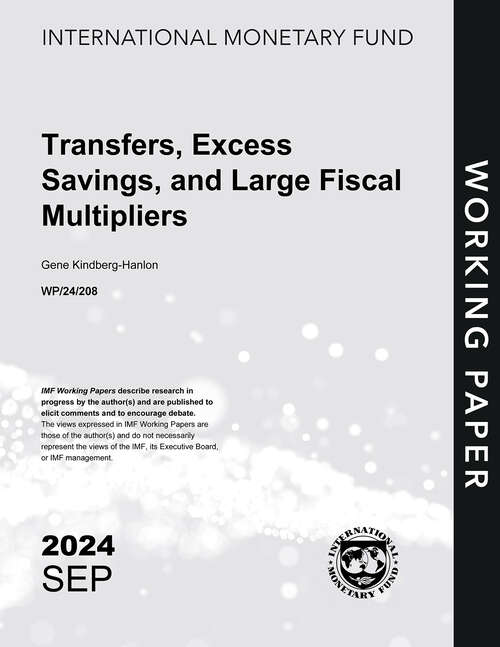 Book cover of Transfers, Excess Savings, and Large Fiscal Multipliers