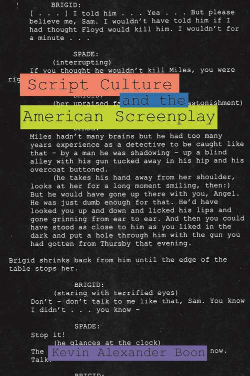 Book cover of Script Culture and the American Screenplay