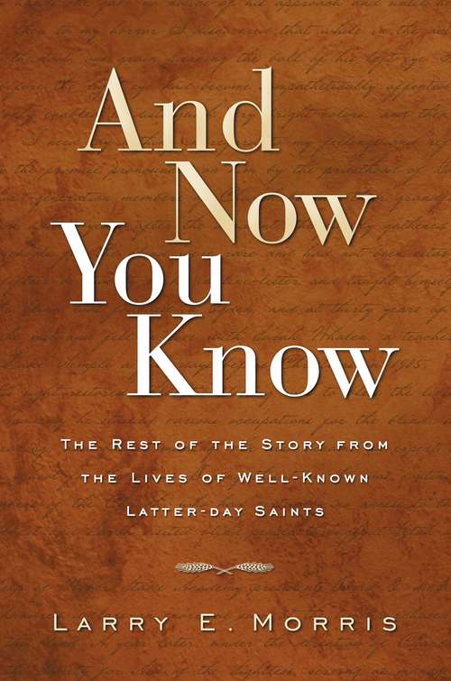 Book cover of And Now You Know