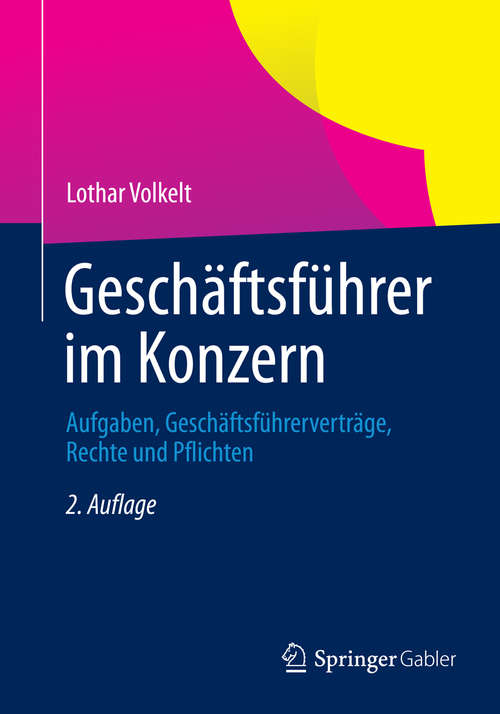 Book cover of Geschäftsführer im Konzern