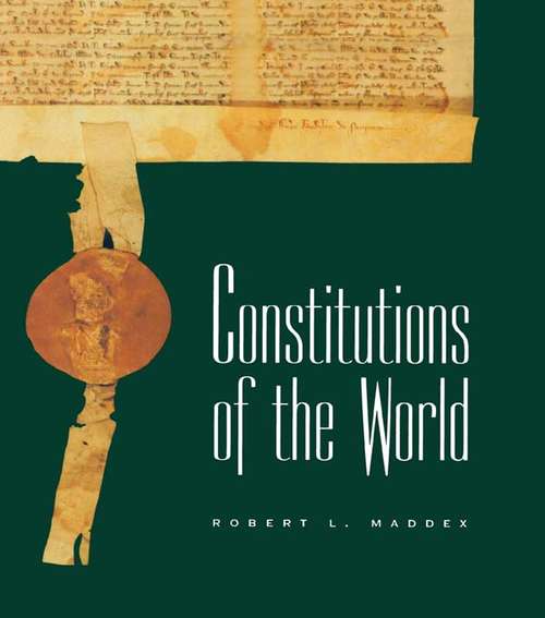 Book cover of Constitutions of the World (2) (Constitutions Of The World Ser.)