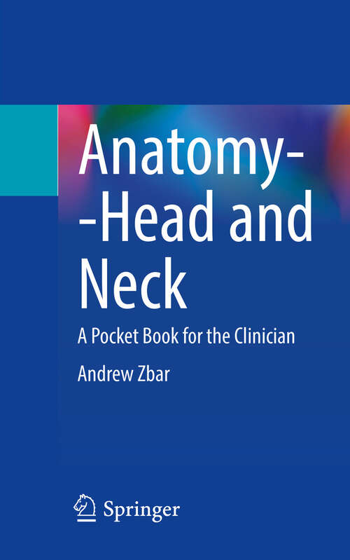 Book cover of Anatomy--Head and Neck: A Pocket Book for the Clinician