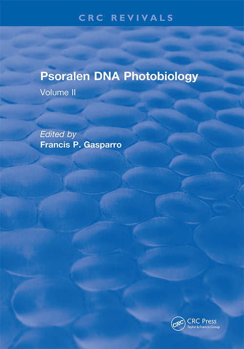 Book cover of Psoralen Dna Photobiology: Volume II