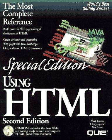 Book cover of Special Edition Using Html, Second Edition