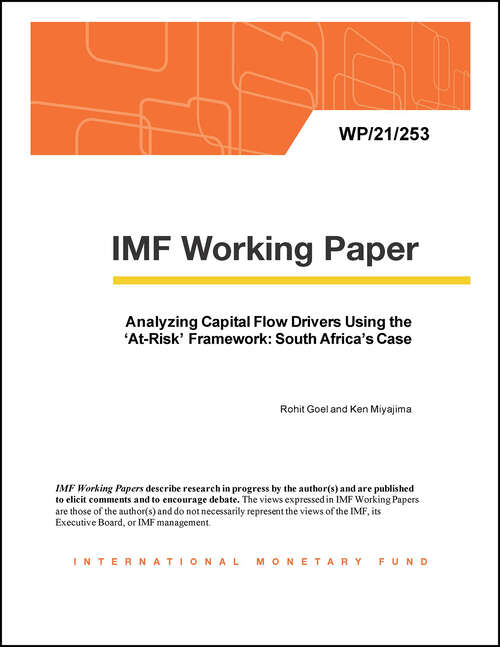 Book cover of Analyzing Capital Flow Drivers Using the ‘At-Risk’ Framework: South Africa’s Case (Imf Working Papers)