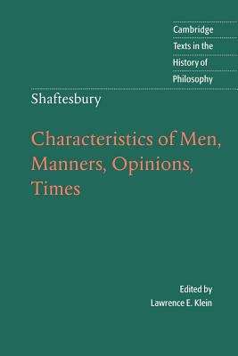 Book cover of Characteristics of Men, Manners, Opinions, Times