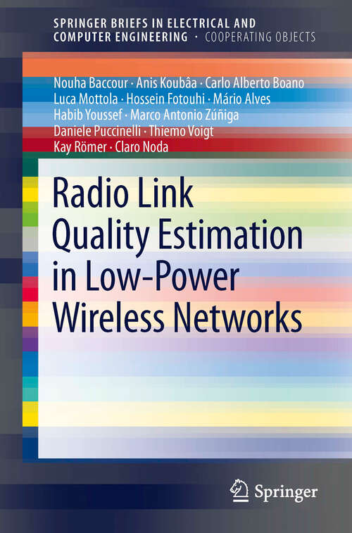 Book cover of Radio Link Quality Estimation in Low-Power Wireless Networks