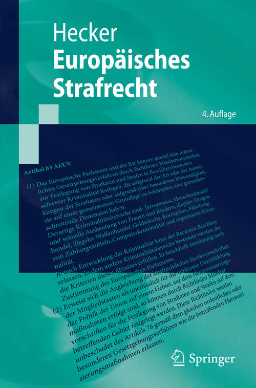 Book cover of Europäisches Strafrecht