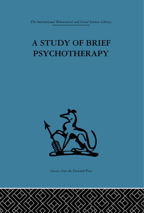 Book cover of A Study of Brief Psychotherapy