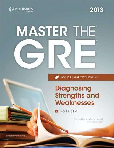 Book cover of Master the GRE 2013: Diagnosing Strengths and Weaknesses: Part II of V