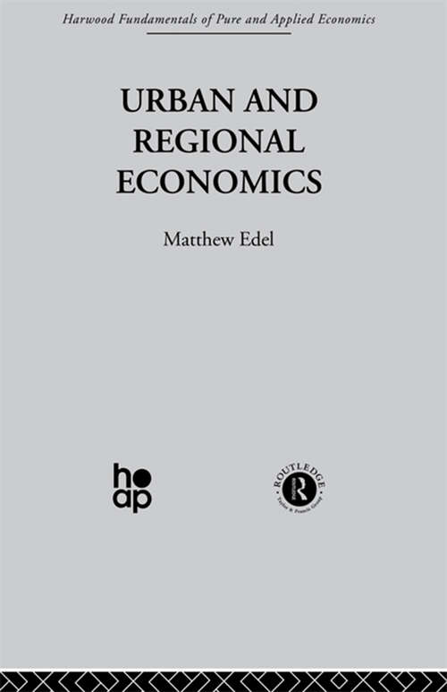 Book cover of Urban and Regional Economics: Marxist Perspectives (Fundamentals Of Pure And Applied Economics Ser.)