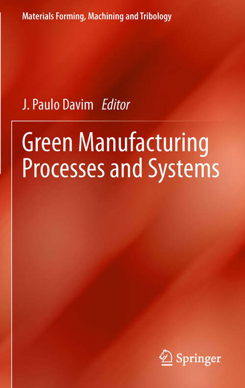 Book cover of Green Manufacturing Processes and Systems
