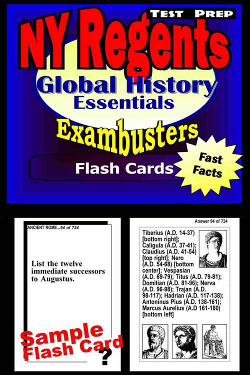 Book cover of NY Regents Exam Test Prep Flash Cards: Global History Essentials (Exambusters NY Regents Workbook #14)