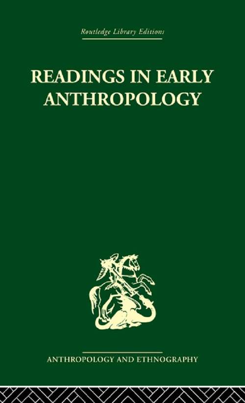 Book cover of Readings in Early Anthropology