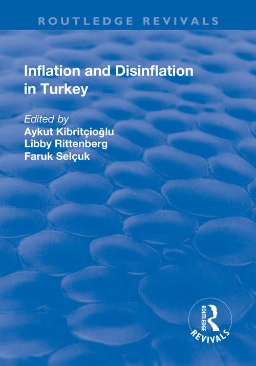 Book cover of Inflation and Disinflation in Turkey (Routledge Revivals)