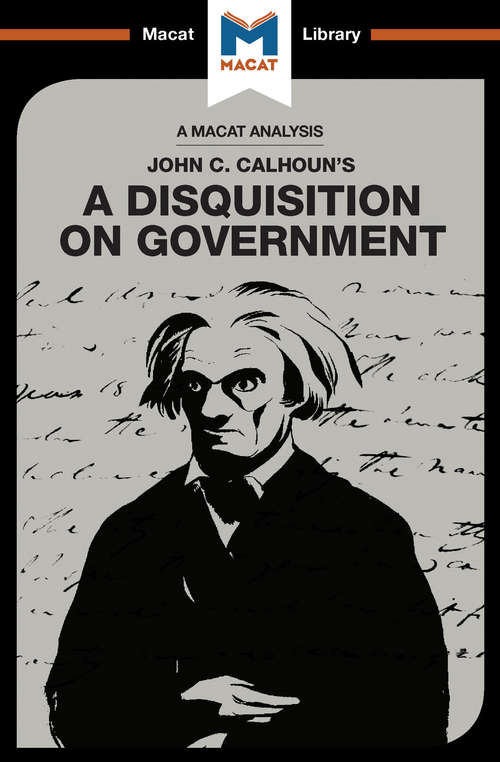 Book cover of A Disquisition on Government