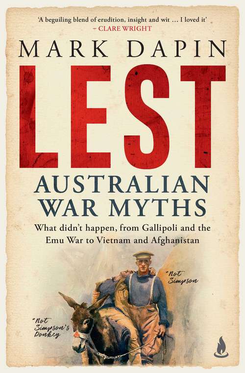 Book cover of Lest: Australian War Myths