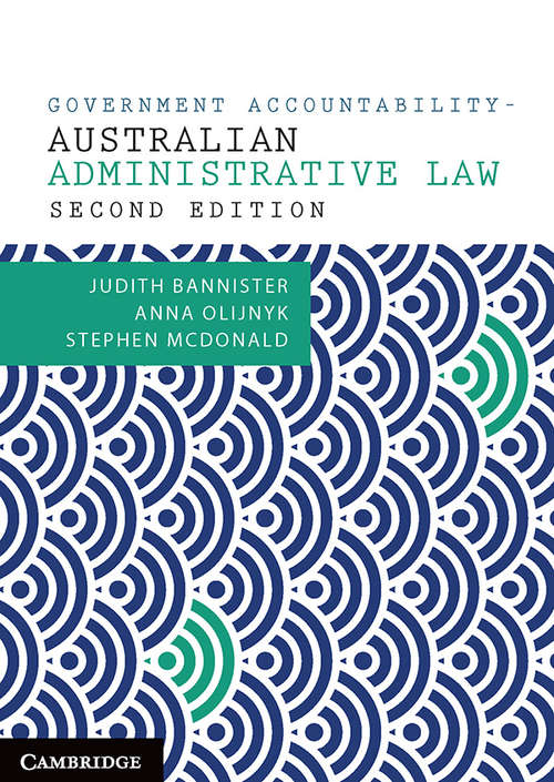 Book cover of Government Accountability: Australian Administrative Law