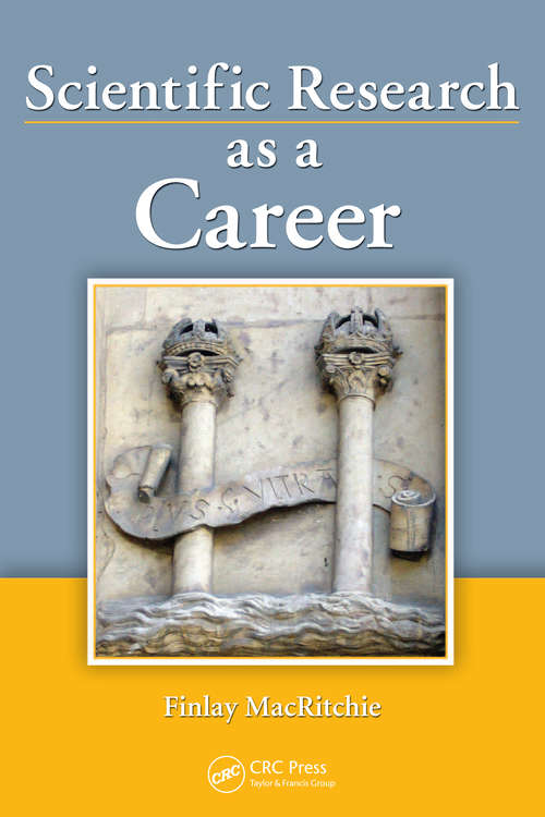 Book cover of Scientific Research as a Career