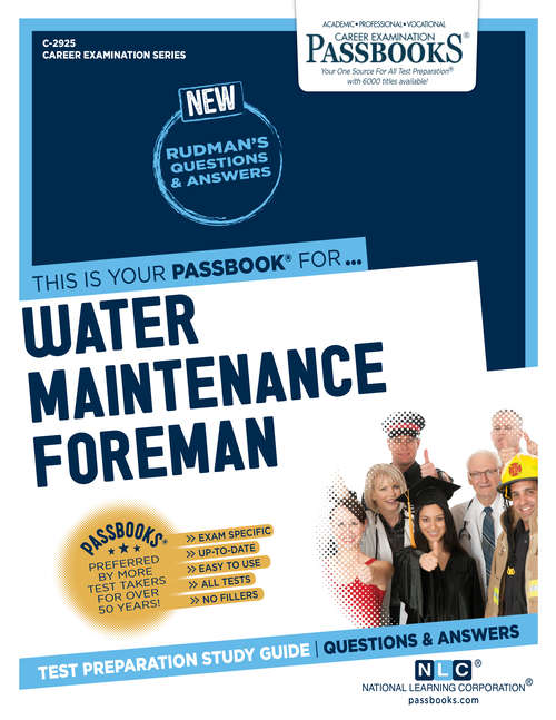 Book cover of Water Maintenance Foreman: Passbooks Study Guide (Career Examination Series: C-2919)