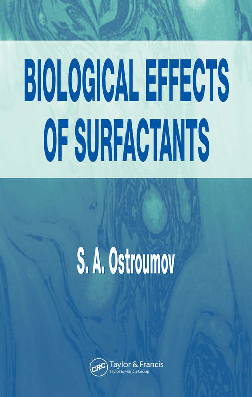 Book cover of Biological Effects of Surfactants