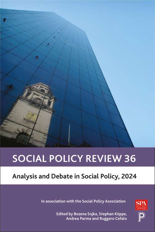 Book cover of Social Policy Review 36: Analysis and Debate in Social Policy, 2024 (First Edition) (Social Policy Review)