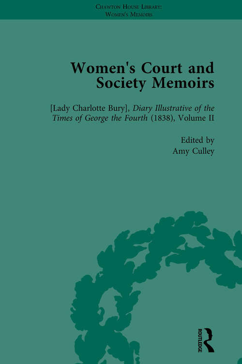 Book cover of Women's Court and Society Memoirs, Part I Vol 2