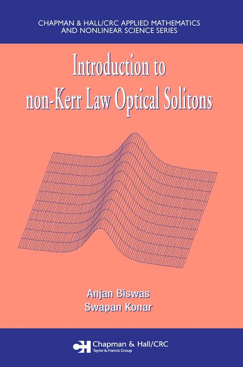Book cover of Introduction to non-Kerr Law Optical Solitons