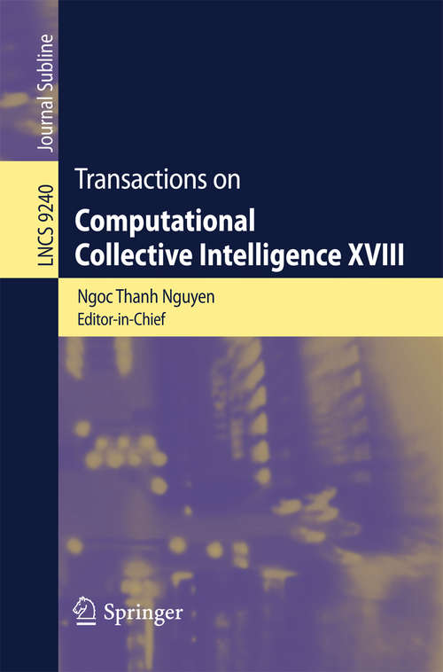 Book cover of Transactions on Computational Collective Intelligence XVIII