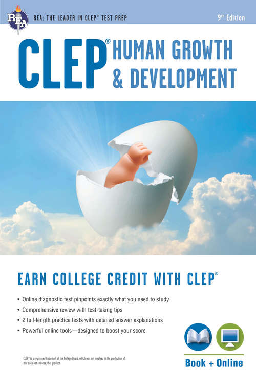 Book cover of CLEP® Human Growth & Development Book + Online