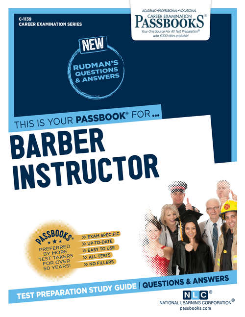Book cover of Barber Instructor: Passbooks Study Guide (Career Examination Series)