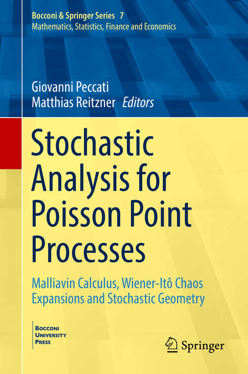 Book cover of Stochastic Analysis for Poisson Point Processes