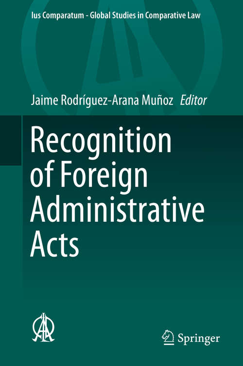 Book cover of Recognition of Foreign Administrative Acts