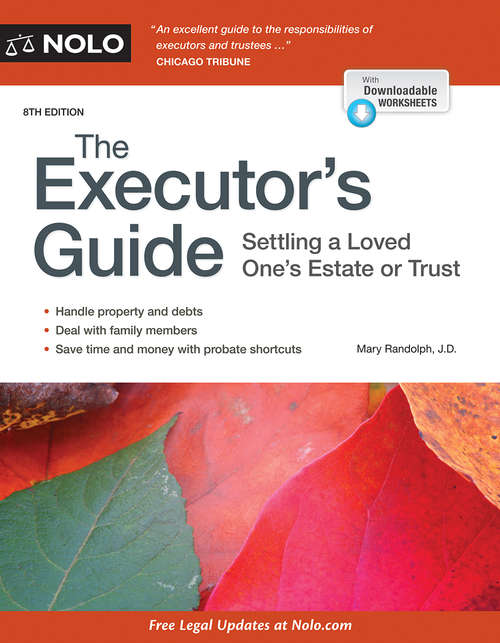 Book cover of Executor's Guide, The: Settling a Loved One's Estate or Trust