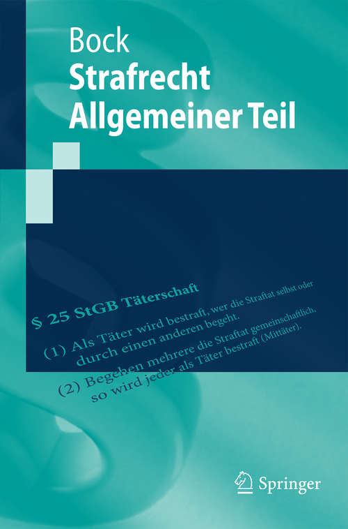 Book cover of Strafrecht Allgemeiner Teil: Allgemeiner Teil (Springer-Lehrbuch)