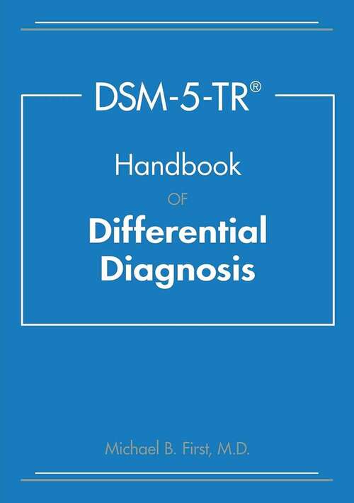 Book cover of Dsm-5-tr® Handbook Of Differential Diagnosis