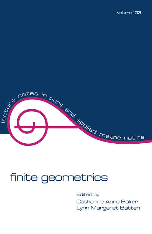 Book cover of Finite Geometries