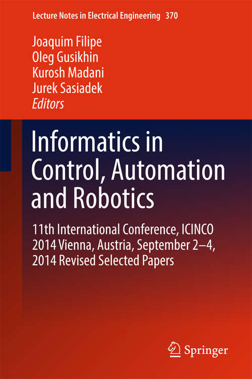 Book cover of Informatics in Control, Automation and Robotics