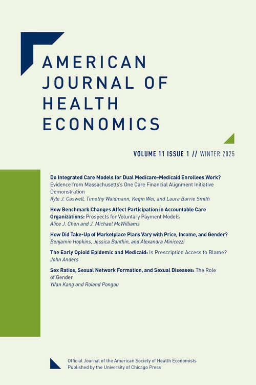 Book cover of American Journal of Health Economics, volume 11 number 1 (Winter 2025)