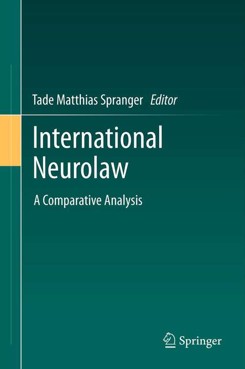 Book cover of International Neurolaw