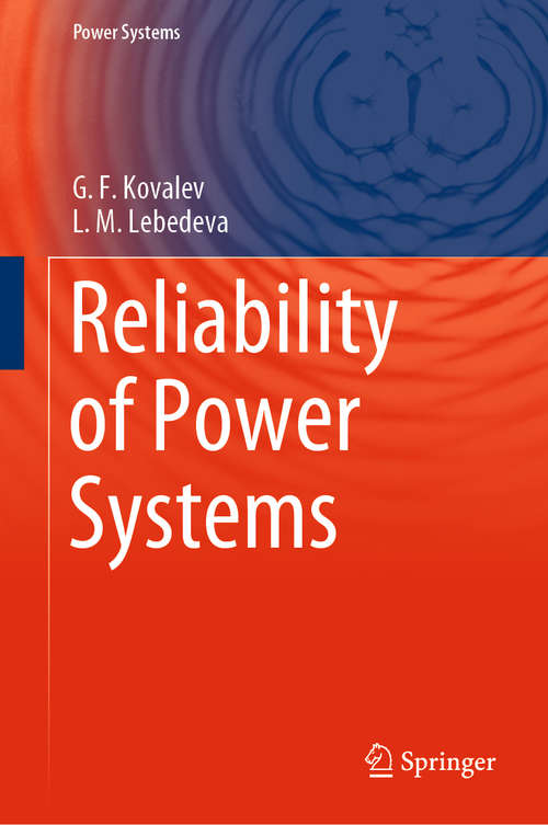 Book cover of Reliability of Power Systems (1st ed. 2019) (Power Systems)
