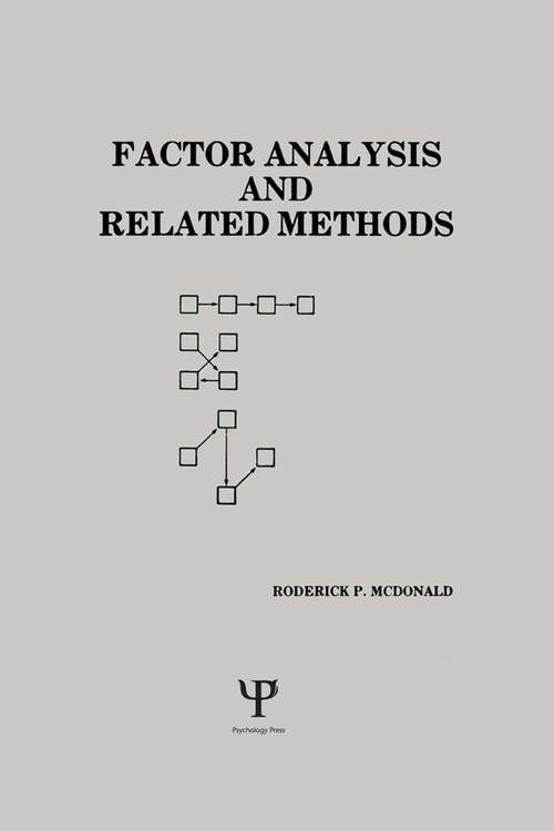 Book cover of Factor Analysis and Related Methods