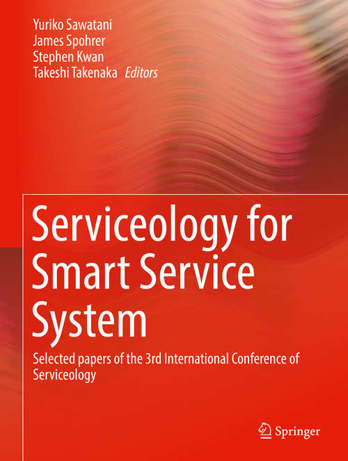 Book cover of Serviceology for Smart Service System