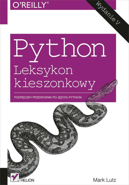 Book cover of Python. Leksykon kieszonkowy. Wydanie V