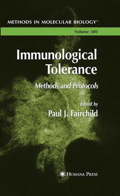 Book cover of Immunological Tolerance