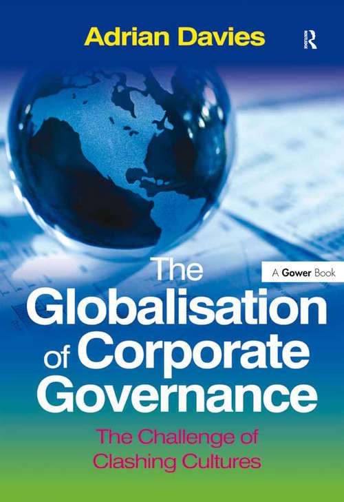 Book cover of The Globalisation of Corporate Governance: The Challenge of Clashing Cultures